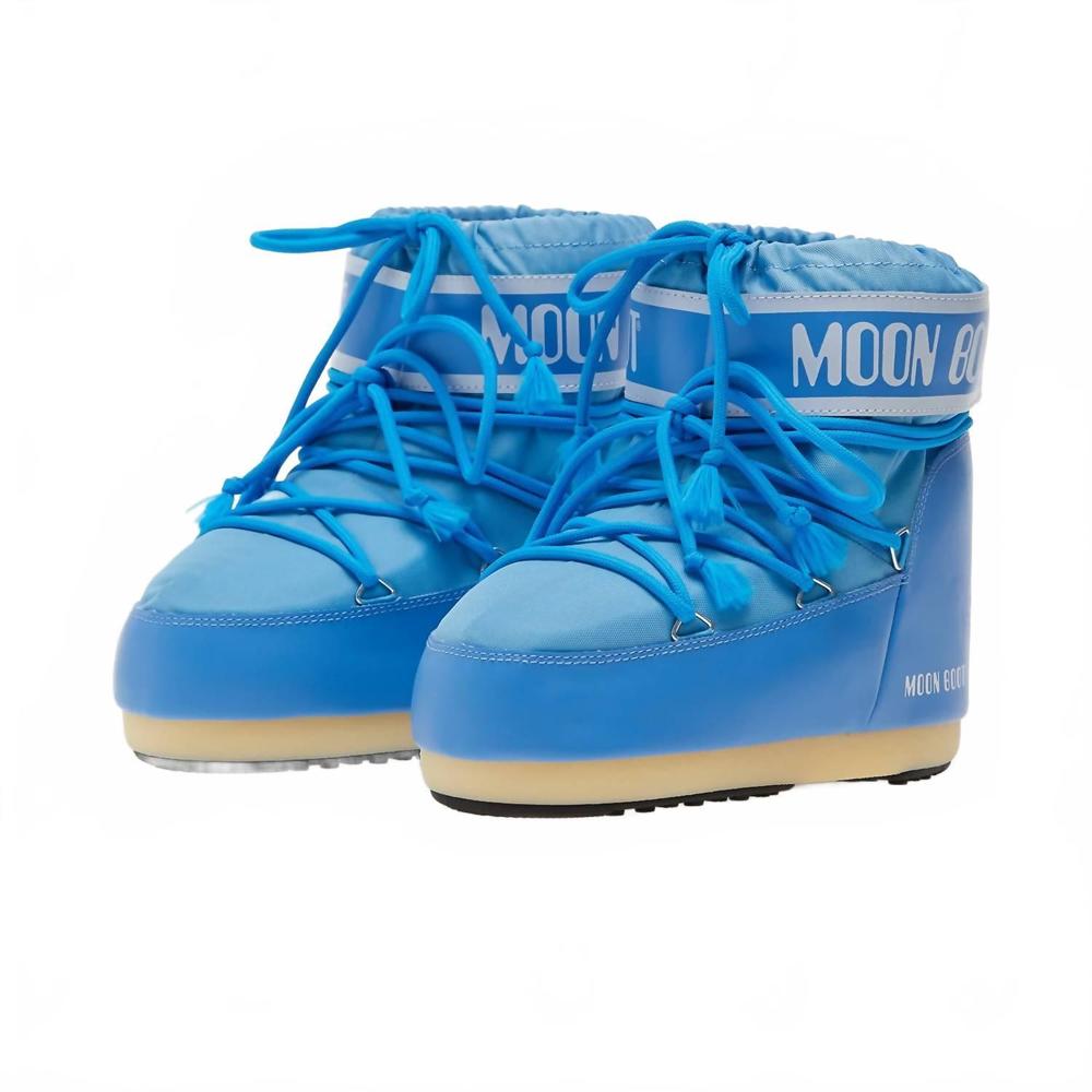 NEW MOON BOOT women's icon low nylon winter boots in alaskan blue - Picture 3 of 6